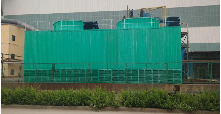 方形横流式低噪声冷却塔成功案例图